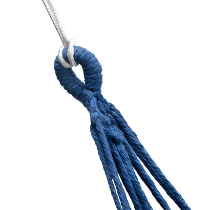 Houpací síť modro-zelená, šířka 120cm, bavlna-polyester