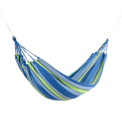 Houpací síť modro-zelená, šířka 120cm, bavlna-polyester