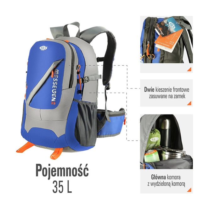 Turistický batoh modrý, objem 30L, lehký