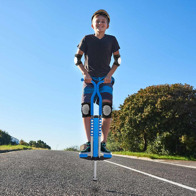 Skákací tyč pogo pro děti, modrá