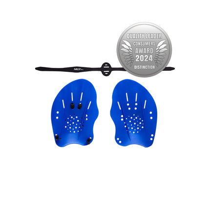 Plavecké packy modré, nastavitelné, ergonomický tvar