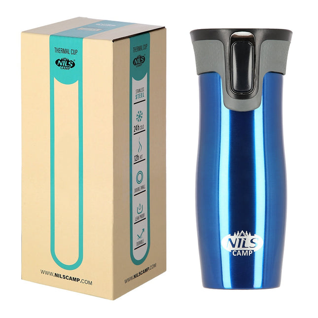 Termohrnek modrý, 300ml, izolovaná nerezová ocel