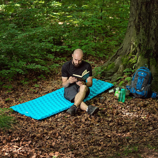 Turistická karimatka modrá, lehká, přenosná, Nils Camp