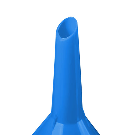 Blauer Trichter mit Schlauch