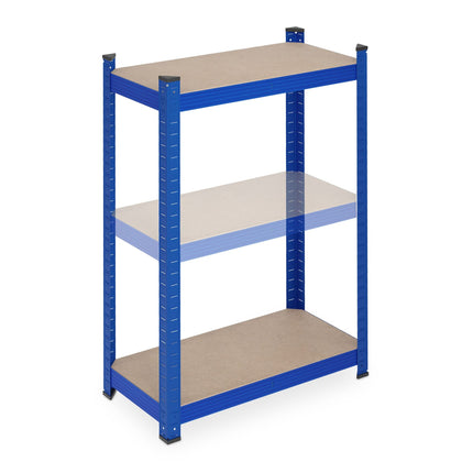 Blaues stabiles Regal mit 5 Ebenen