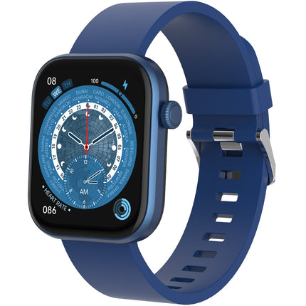 Chytré hodinky Bluetooth AMOLED modré