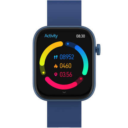 Chytré hodinky Bluetooth AMOLED modré