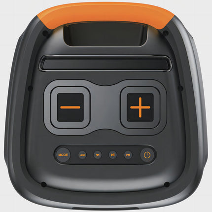 Bluetooth reproduktor, 2x8" basy, 60W, LED světla, černý