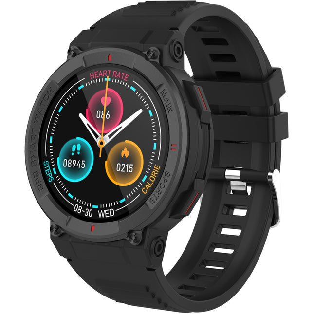 Chytré hodinky Bluetooth s GPS černé