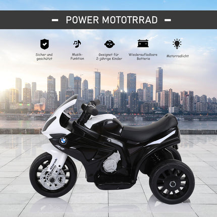 Children's electric motorcycle - black, battery powered, steel