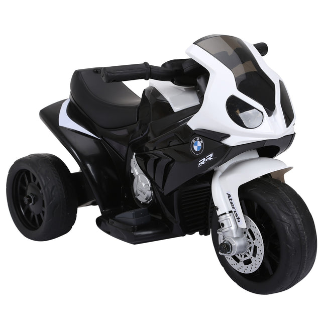 Dětská elektrická motorka – černá, na baterie, ocel