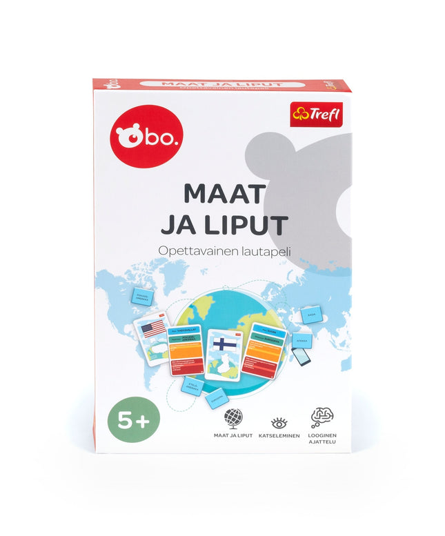 Bo. Educational Board Game "Countries And Flags" (In Finnish Lang.)