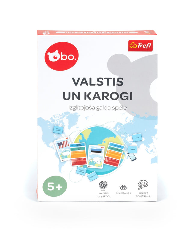 Bo. Educational Board Game "Countries And Flags" (In Latvian Lang.)
