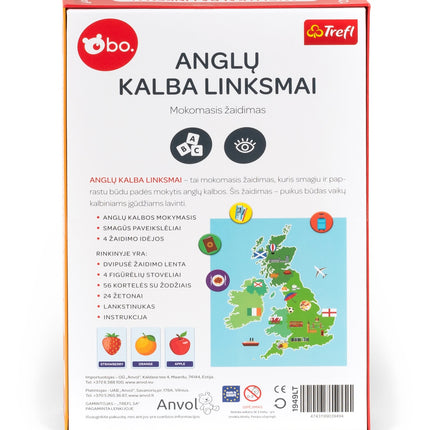 Bo. naučná desková hra "Angličtina je zábava" (v litevštině)