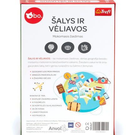 Bo. naučná desková hra Země a vlajky (v litevštině)