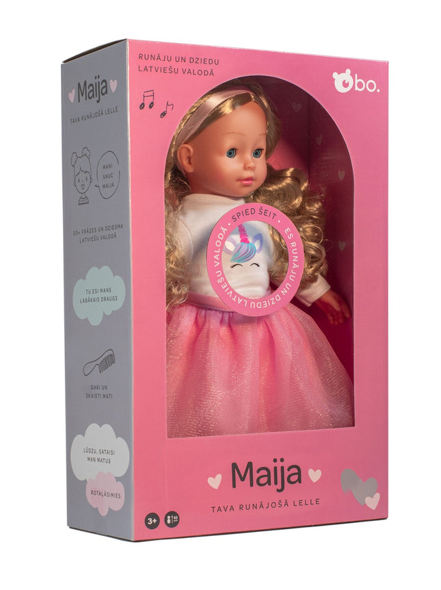 Bo. Interactive Doll "Maija" (Speaks Latvian Language), 40 Cm