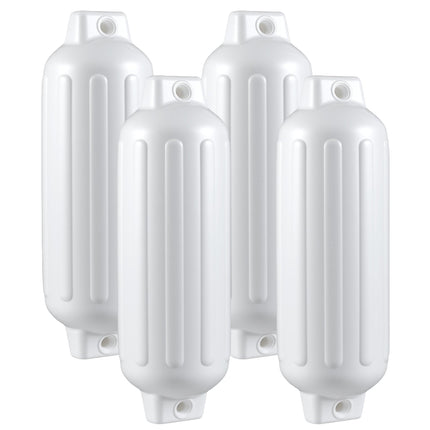 Sada lodních fendrů – 4 ks, 68.5 x 21.5 cm, bílé PVC