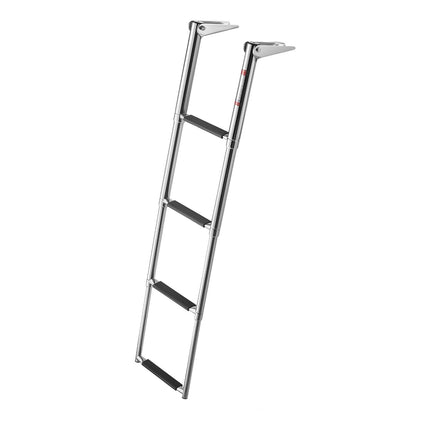 Boat Ladder, 4-Step 304 Stainless Telescoping Folding