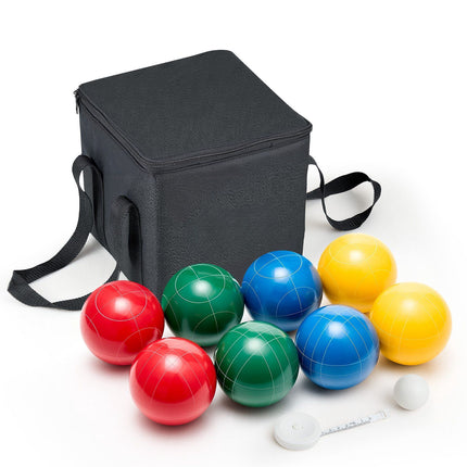 Bocce Ball Set 107mm, 8 Resin Balls, Bag and Pallino