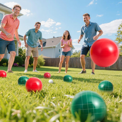 Bocce Ball Set 107 mm, 8 Resin Balls, Carry Bag