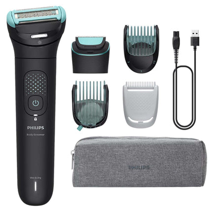 Zastřihovač těla s 2D flexibilní hlavou, systém Dual Trim & Shave
