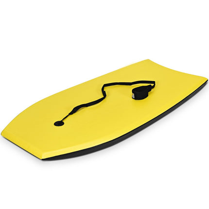 Bodyboard lehká plavecká deska s jádrem EPS a povrchem XPE pro děti i dospělé 106cm žlutá