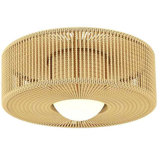 Boho stropní svítidlo se stínidlem z konopného lana, G9 LED, 30cm