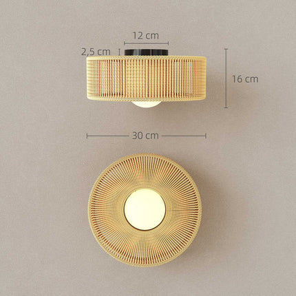 Boho stropní svítidlo se stínidlem z konopného lana, G9 LED, 30cm