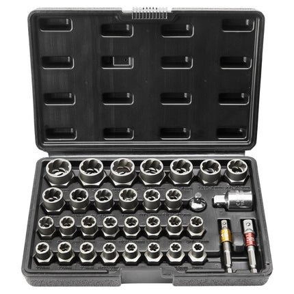 Bolt Extractor Set, 29-Piece Cr-Mo, 6mm–3/4in