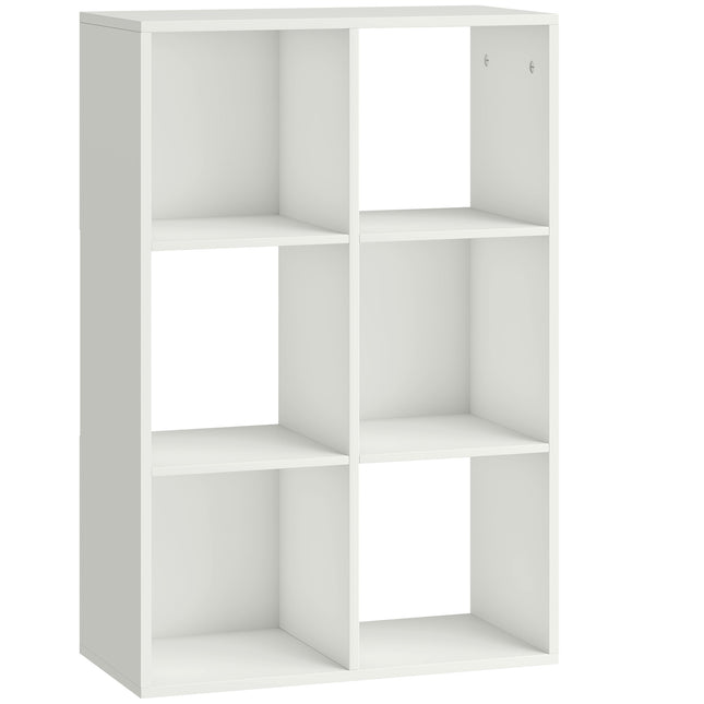 Boekenkast met 3 planken, wit, spaanplaat, anti-kantelmechanisme