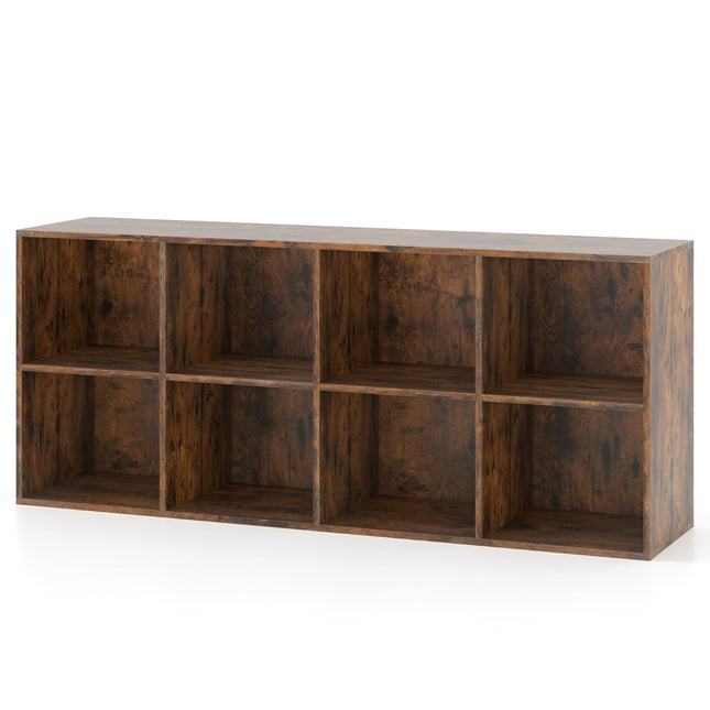 Boekenkast met 8 vakken, 121,5 x 29 x 61 cm, met anti-kantelbeveiliging.