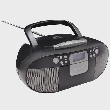 Boombox CD/MP3 přehrávač s rádiem DAB+/FM, USB, kazeta