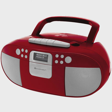 Boombox CD/MP3 přehrávač s rádiem DAB+/FM, USB, červený