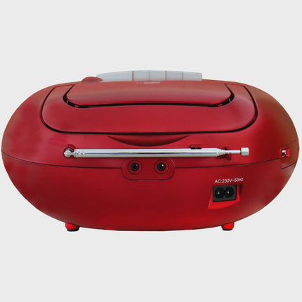 Boombox CD/MP3 přehrávač s rádiem DAB+/FM, USB, červený