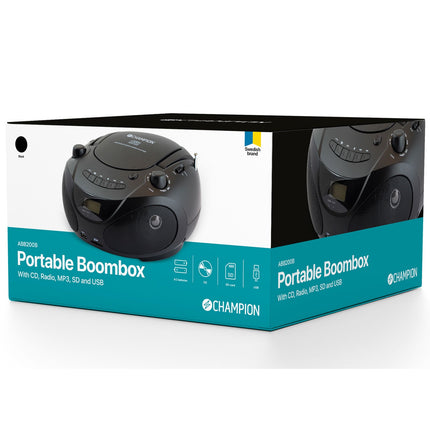 Boombox CD/rádio/MP3/USB černý
