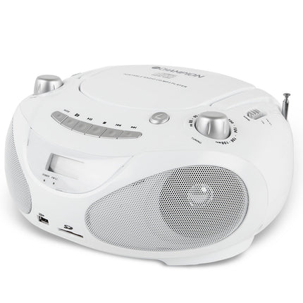 Boombox CD/rádio/MP3/USB bílý