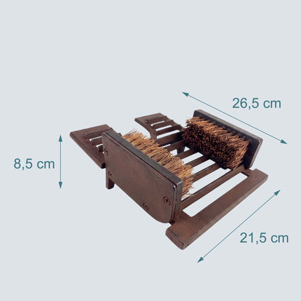 Boot Scraper, Cast Iron Grate With Built-In Boot Jack