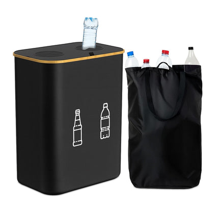 Bottle Collector with 2 Removable Bags, 160L Capacity