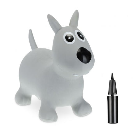 Bouncing animal dog gray