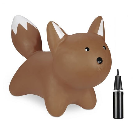 Bouncing animal fox in brown