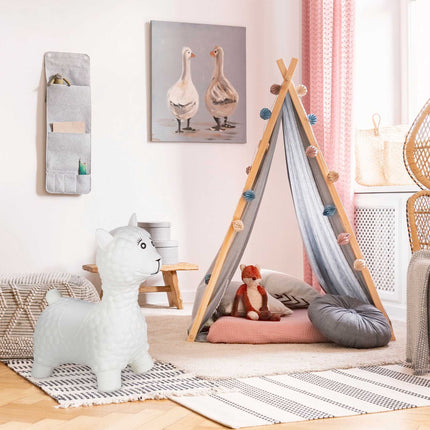 Bouncy Animal Llama in cream white