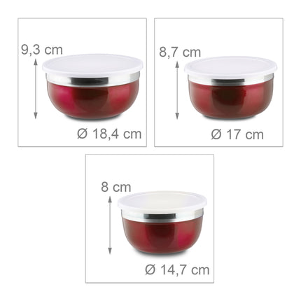Bowl set with lid 3 parts