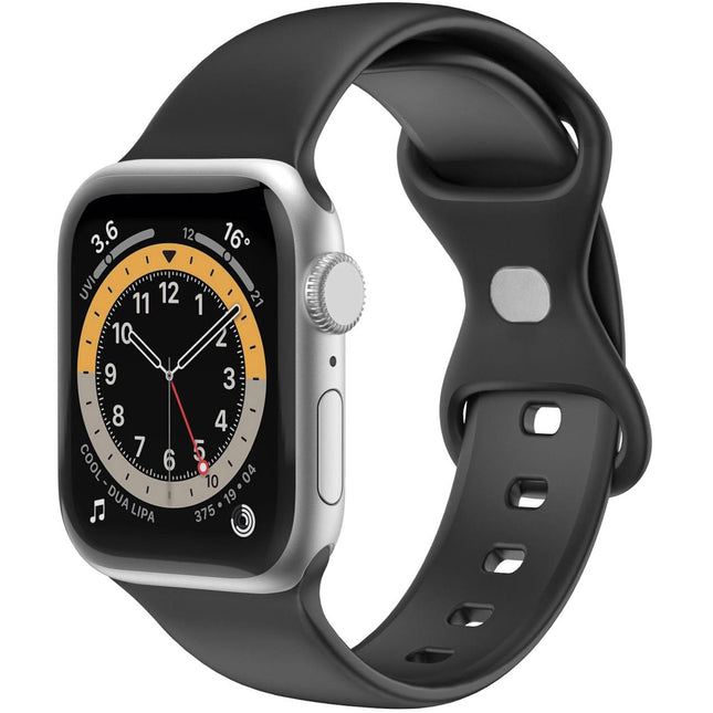 Řemínek pro Apple Watch 42/44/45mm silikonový černý
