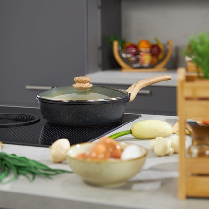 Braising Pan with Lid, Non-Stick, Induction Safe