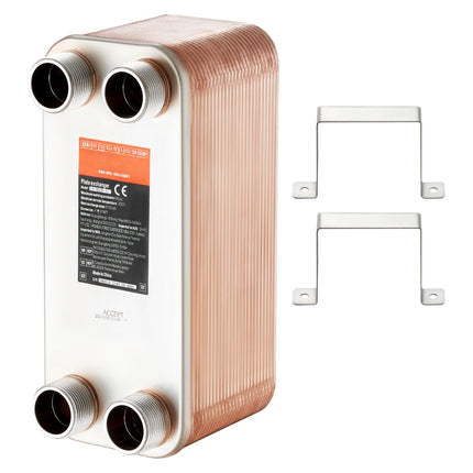 Brazed Plate Heat Exchanger, 50 Plates, 5 x 12 in, Water-To-Water