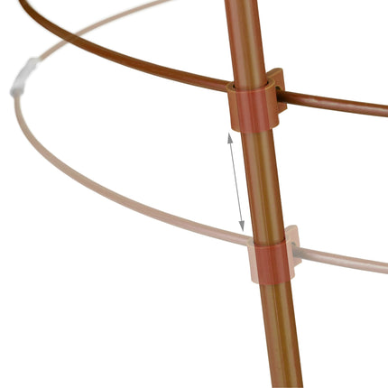 Hnědá opora pro popínavé rostliny 76 cm, sada 6 ks