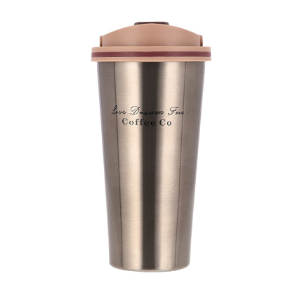 Hnědý termohrnek – izolovaný, opakovaně použitelný, 18 oz