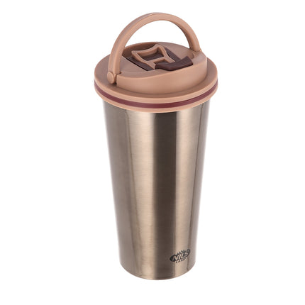 Hnědý termohrnek – izolovaný, opakovaně použitelný, 18 oz