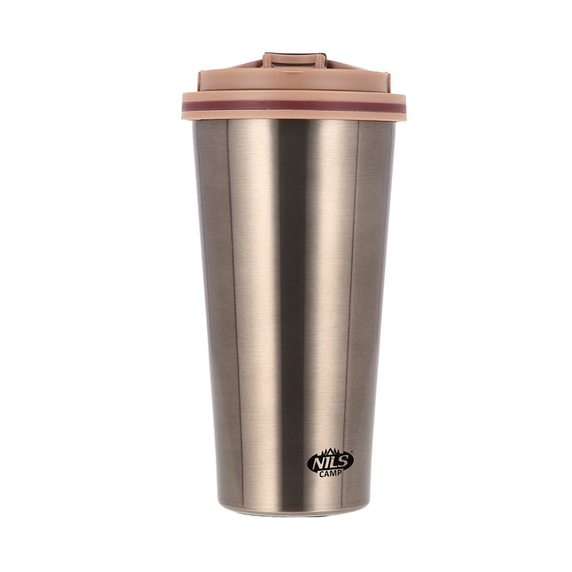 Hnědý termohrnek – izolovaný, opakovaně použitelný, 18 oz