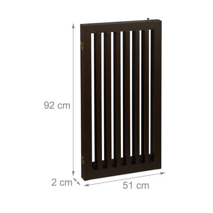 Braunes Sicherheitstor mit Tür 92 cm
